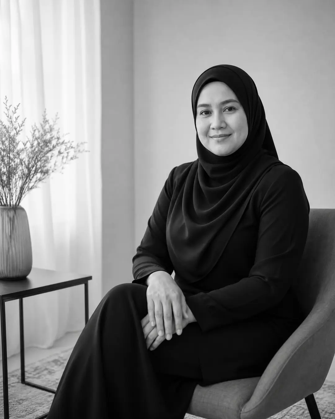 Original Bachmeijer visual study of a modest women-only professional portrait session in Johor Bahru.