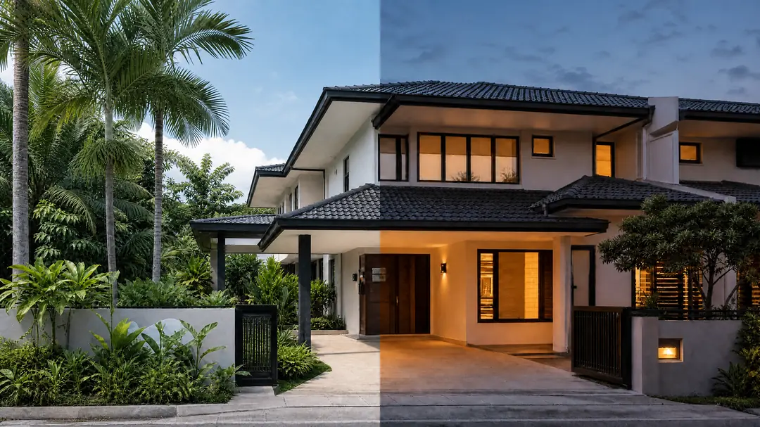 Original Bachmeijer visual study for the Magazine guide “Daylight or Twilight Property Photography: Which One Fits the Listing?”, covering property media and professional portraits in Singapore and Johor Bahru.