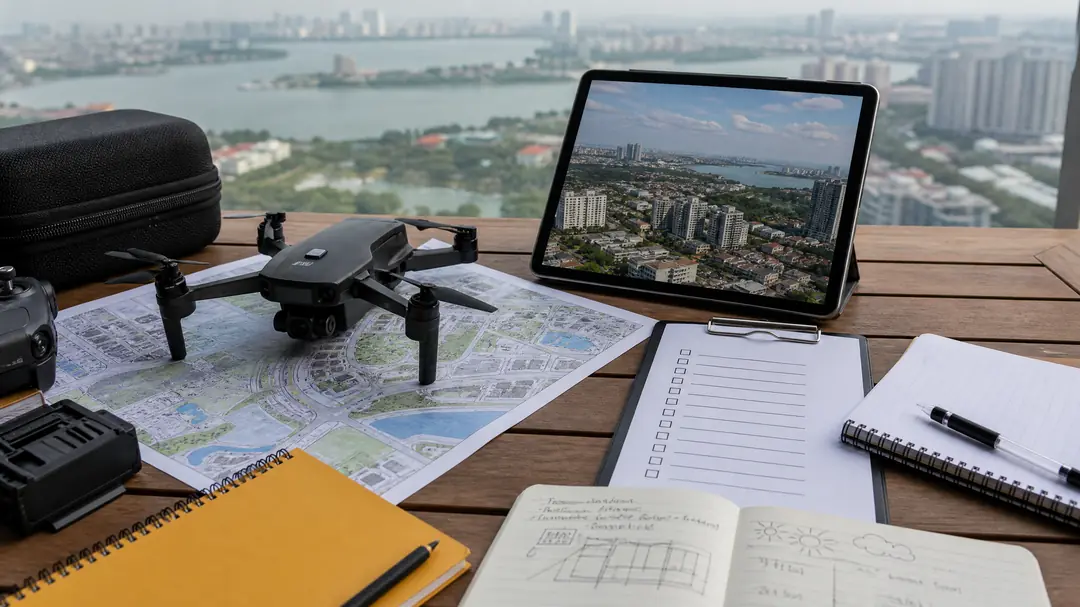 Original Bachmeijer visual study for the Magazine guide “Drone Video for Real Estate in Singapore and Johor Bahru: What Must Be Checked First”, covering property media and professional portraits in Singapore and Johor Bahru.